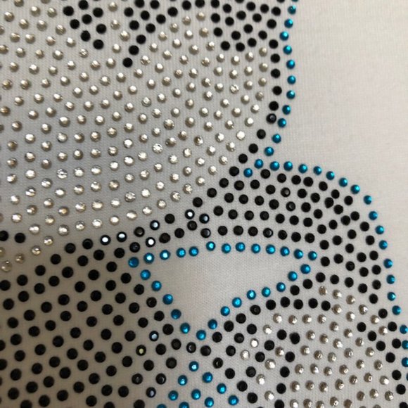 DIsney Rhinestone Mickey Hi-Lo Top- Silver, Blue, Black - Sz M - NWOT - Picture 4 of 5